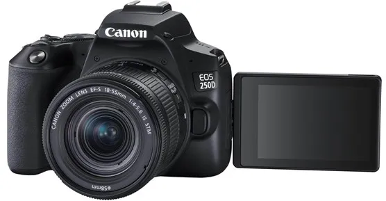 Canon EOS 250D 18-55mm IS STM + 50mm - Musta