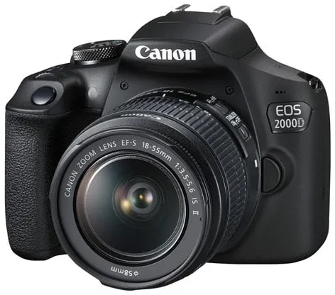 Canon EOS 2000D 18-55mm IS II + Extra LP-E10 -akku