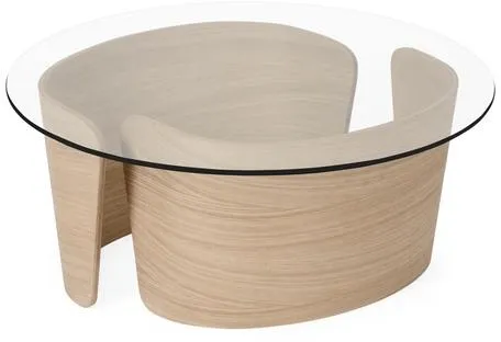 Sibast Furniture No 7 Lounge Sohvapöytä Ø70 Matala Valkoöljytty Tammi/Lasi